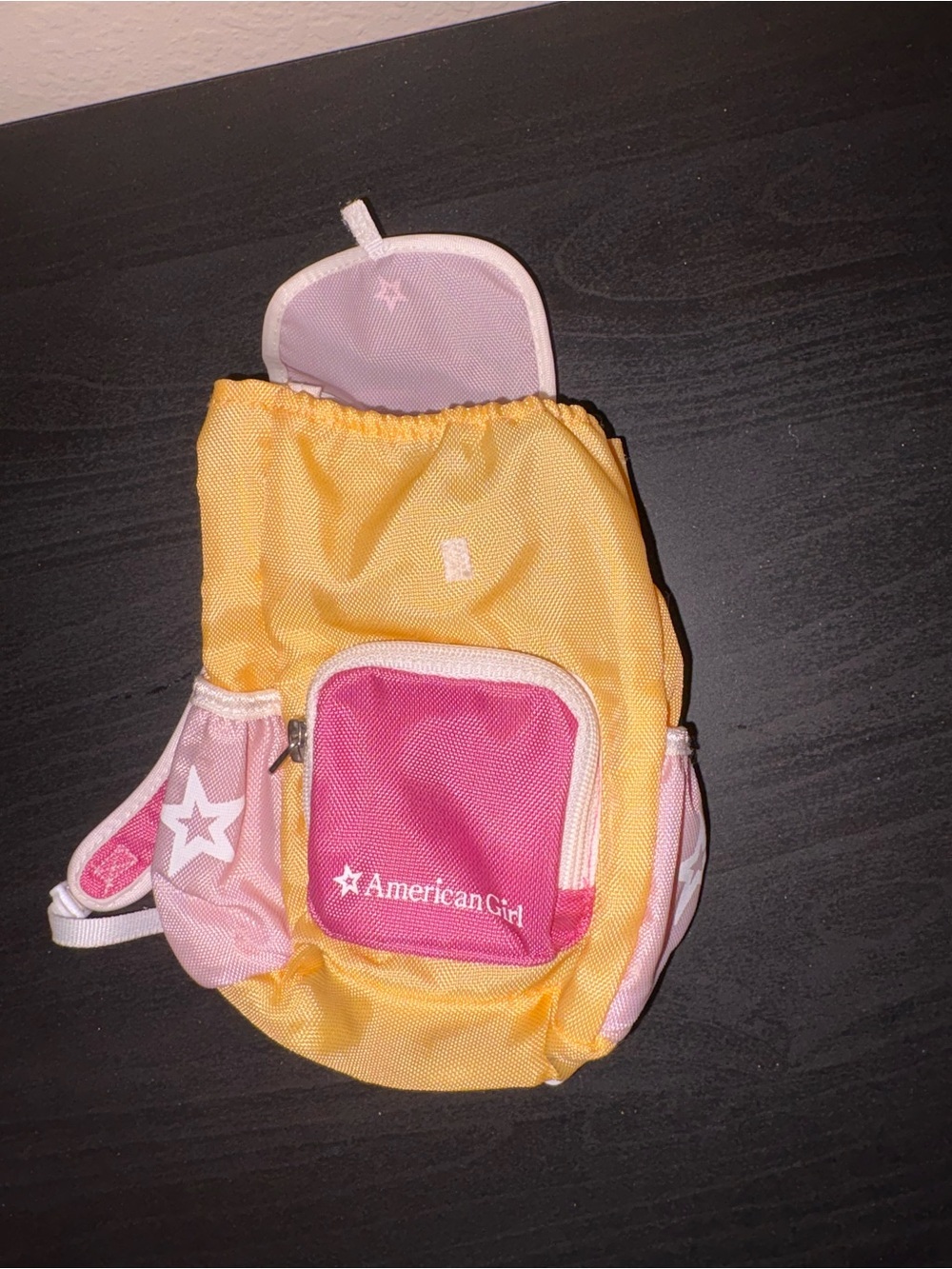 American Girl Doll Yellow and Pink Backpack